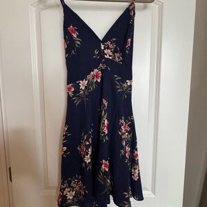 Navy Floral Mini Sundress